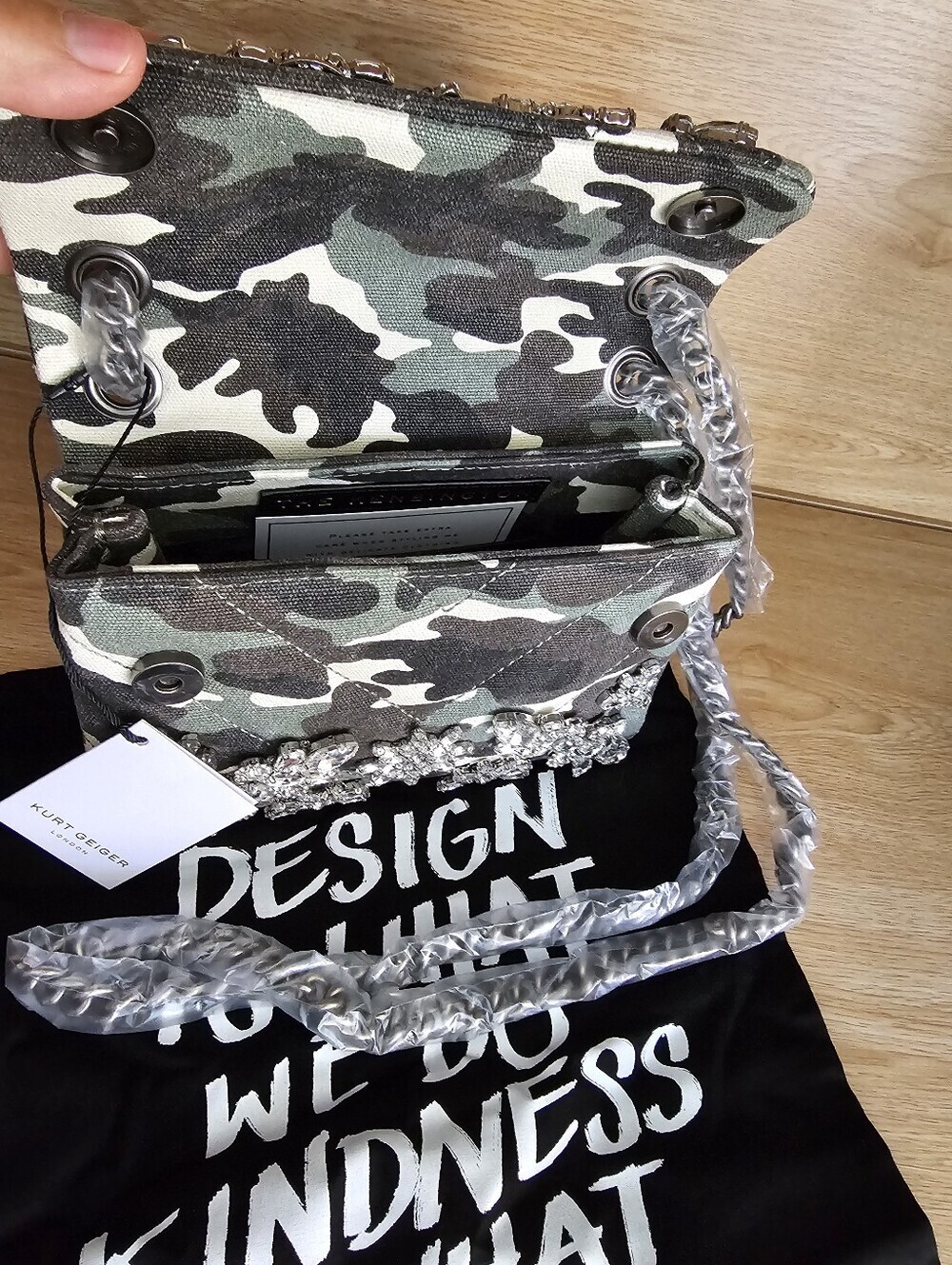 Kurt Geiger London Mini Crystal Kensington Bag. - Picture 9 of 12